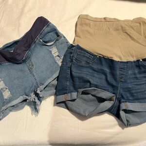 Two pair of maternity shorts